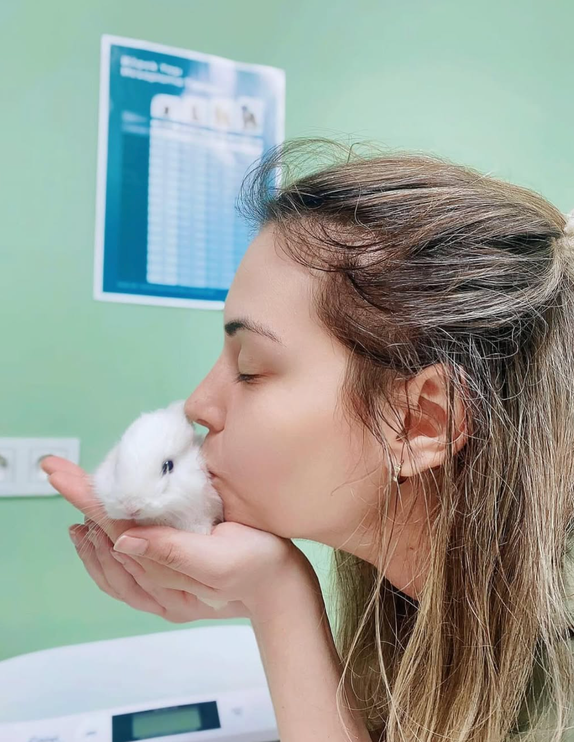 Muayene sonrası mutlu bir pati